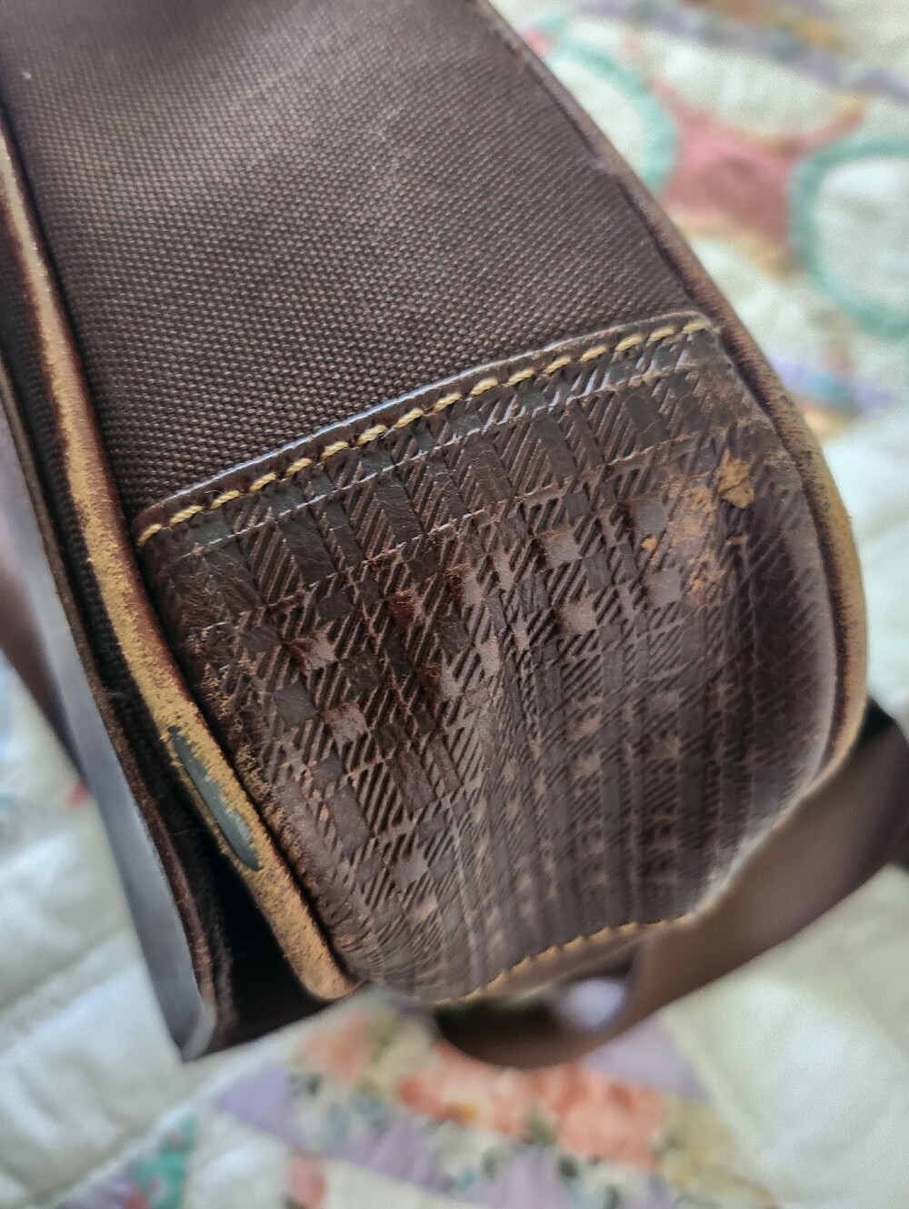 Boconi Brown Leather Messenger Bag - Picture 12 of 12